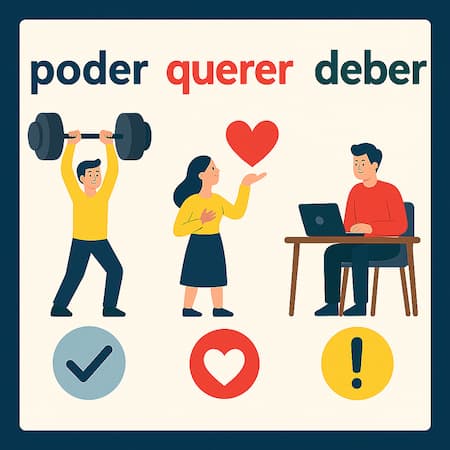 poder querer and deber