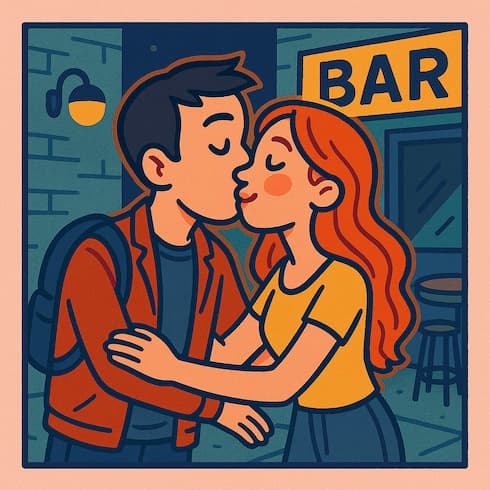 two people meeting up