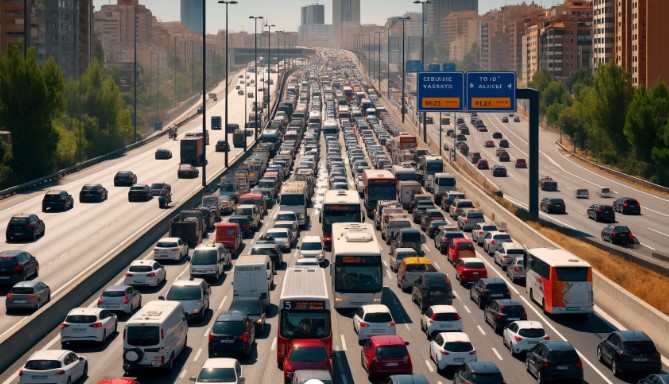 congestion on the motorway