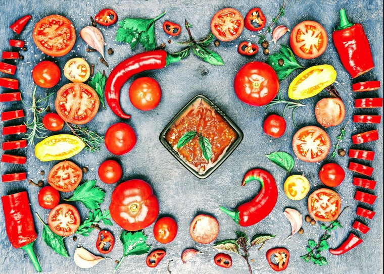 Mexican tomatoes and chiles