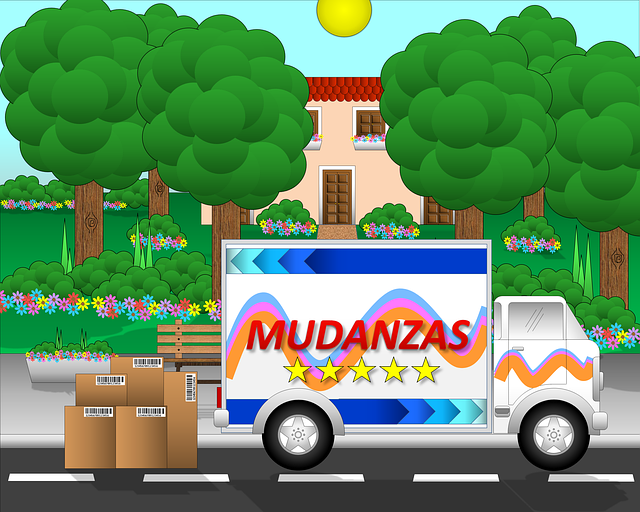 a lorry with a sign saying mudanzas