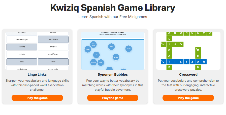 new Kwiziq games