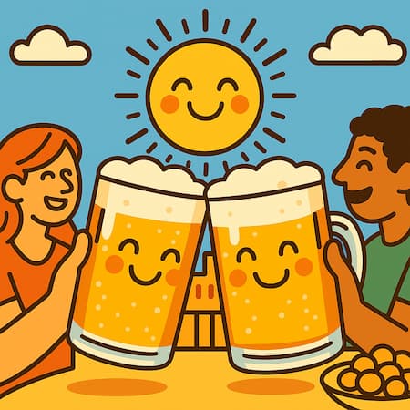drinking beers