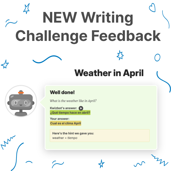 New marking on Writing challenges
