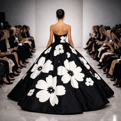 a model with a beautiful dress