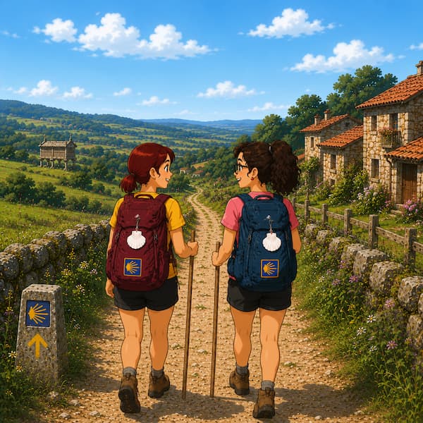 Silvia and Inma doing the Camino