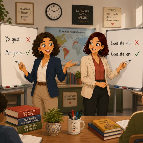 Inma and Silvia teaching