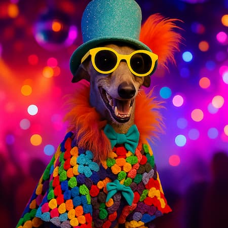 dog partying